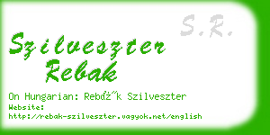 szilveszter rebak business card